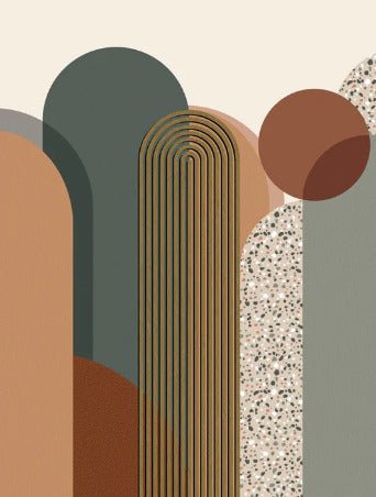 Trendy graphic Art Deco wallpaper