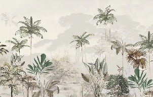 Green jungle eden panoramic wallpaper