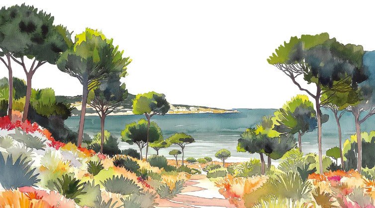 Panoramic summer air wallpaper