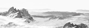 Black and white panoramic mountain wallpaper