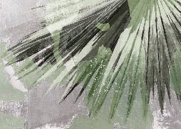 Grey palm retro panoramic wallpaper