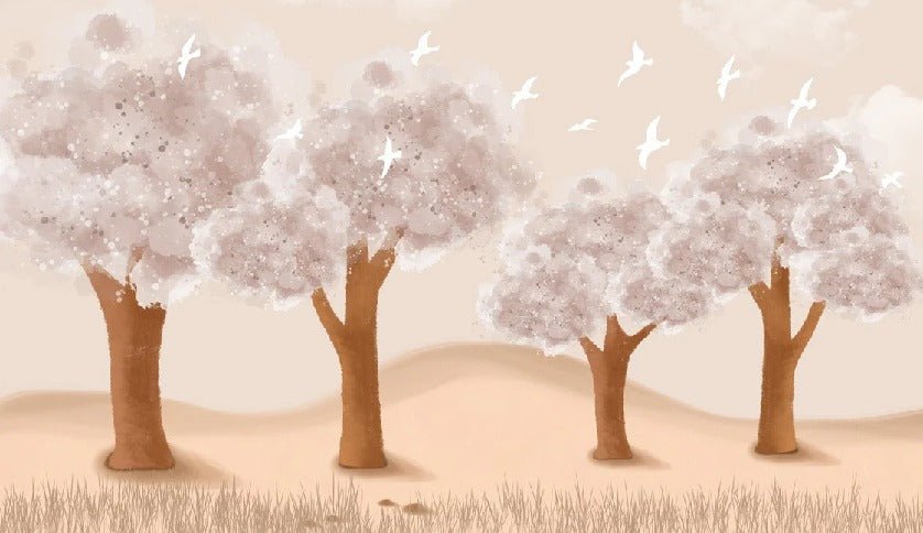 Children's soft savannah wallpaper