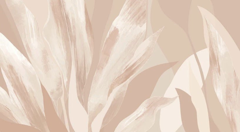 Nude floral wallpaper