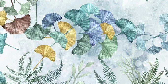 Panoramic ginkgo biloba japan wallpaper