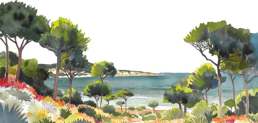 Panoramic summer air wallpaper