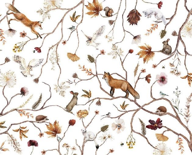 Children's forest adventure wallpaper