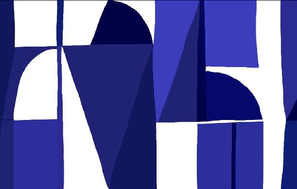 Memphis blue wallpaper