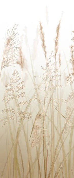 Papier peint toilette fleur des champs de blé beige, XXL, tendance