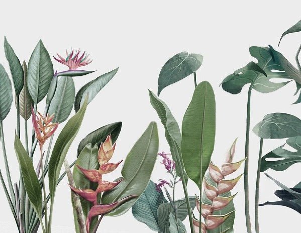 Panoramic wallpaper Tropical greenery