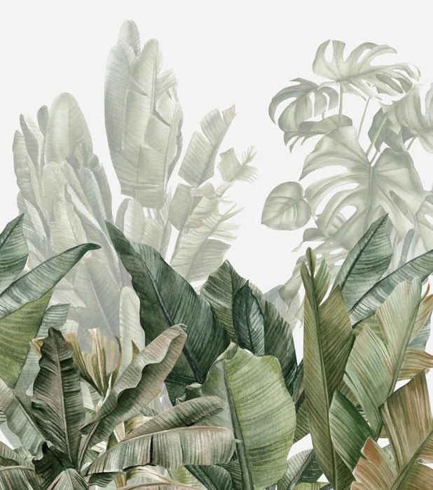 Panoramic green banana wallpaper