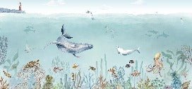 Panoramic sea life wallpaper