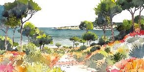 Panoramic summer air wallpaper