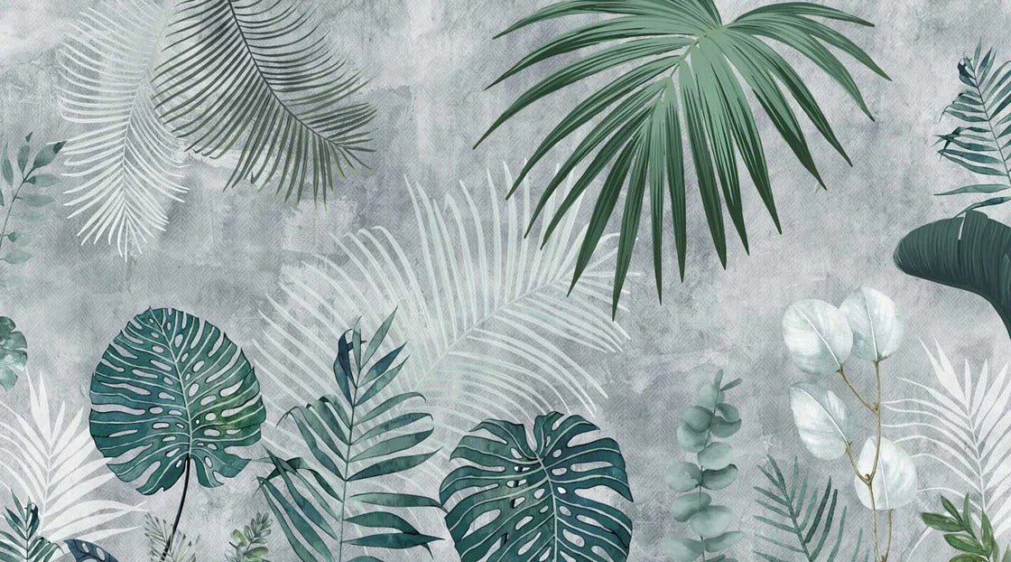 Biophilic Jungle Monochrome wallpaper
