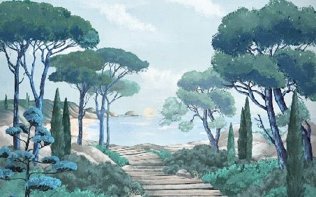 Papier peint balade dans les calanques, XXL, tendance