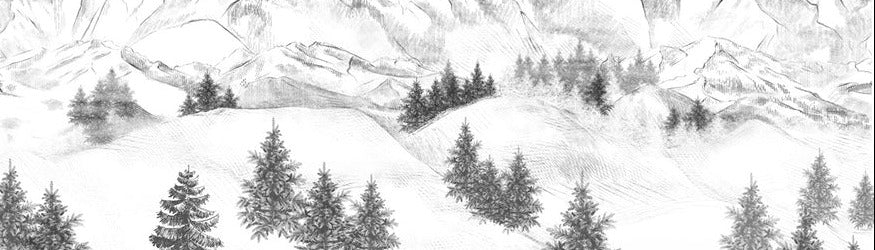 Papier peint montagne sommets de Chamonix, XXL, tendance