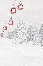 Red gondola mountain wallpaper