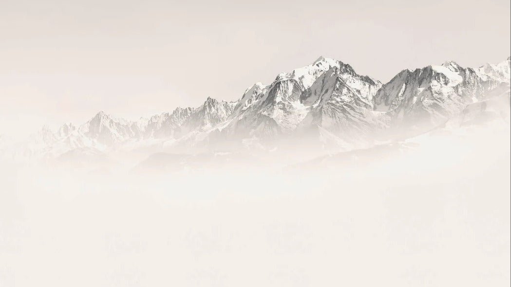 Mont Blanc in sepia mist wallpaper