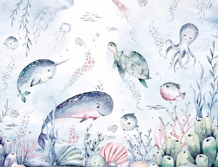 Fairy whale ocean wallpaper