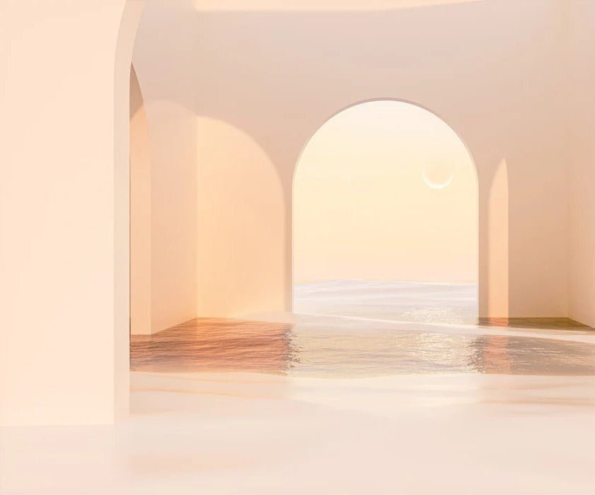 Panoramic sunset arch design wallpaper