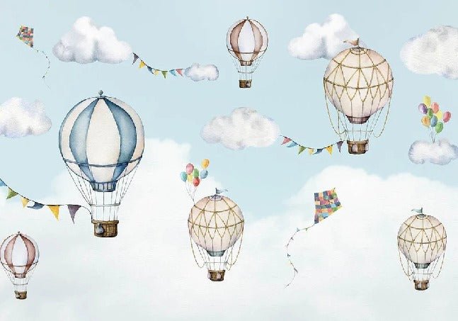 Hot-air balloons taking flight wallpaper