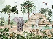 Children's wallpaper animal oasis
