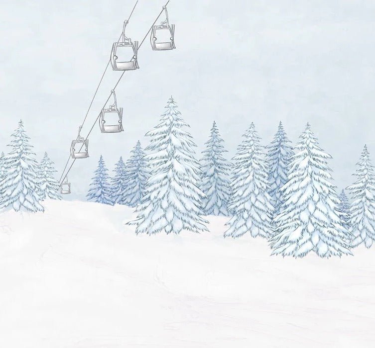 Blue gondola mountain wallpaper
