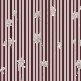 Floral stripe wallpaper