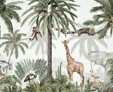 Children's wallpaper peaceful jungle