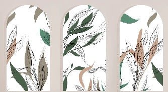 Architectural flora wallpaper