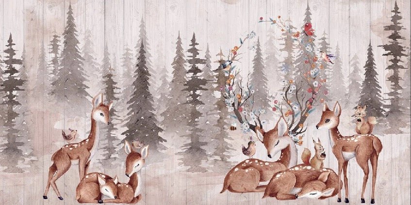 Children's bedroom wallpaper douces biches
