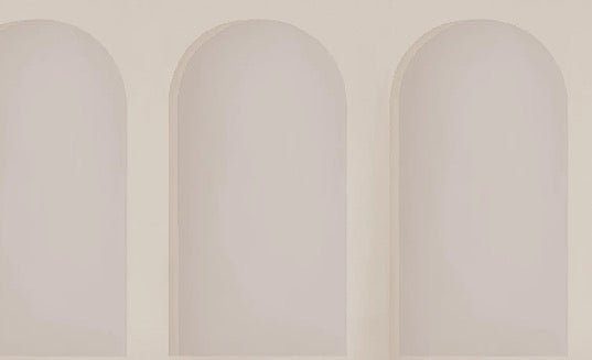 Panoramic beige arch wallpaper