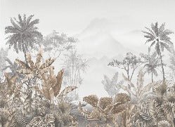 Tropical sepia wallpaper