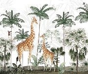 Giraffe family wallpaper