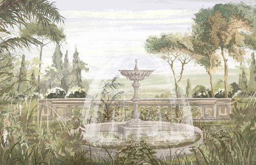 Old garden landscape wallpaper