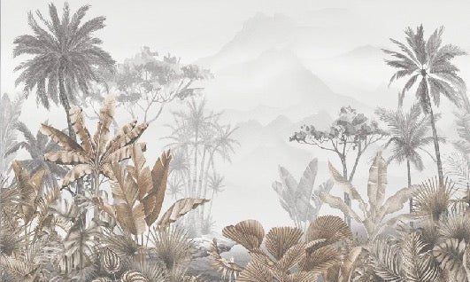 Tropical sepia wallpaper