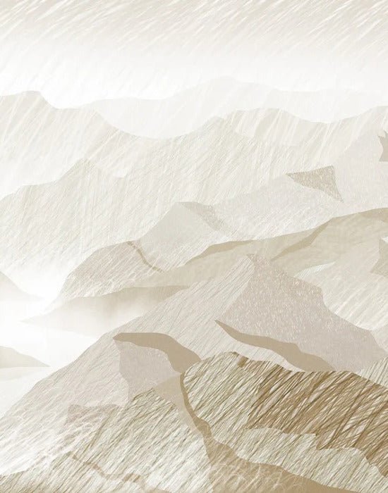 Sepia mountain illustration wallpaper