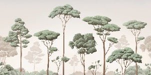 Pine forest breeze wallpaper