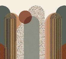 Art deco graphic wallpaper
