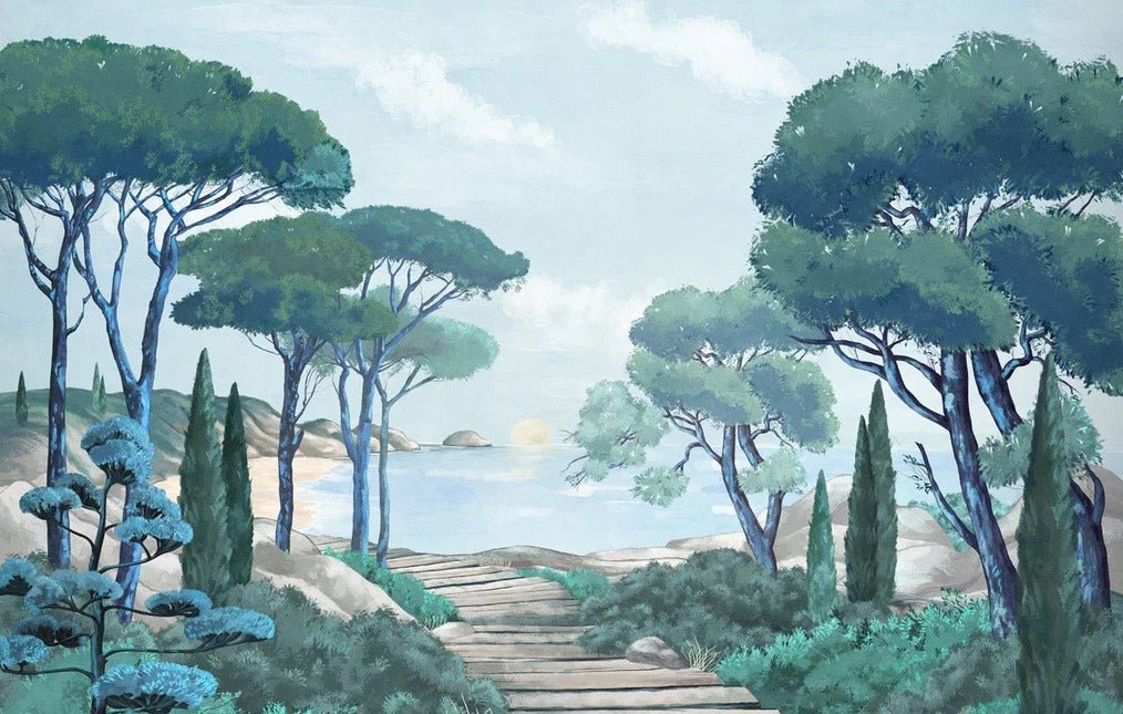 Papier peint balade dans les calanques, XXL, tendance