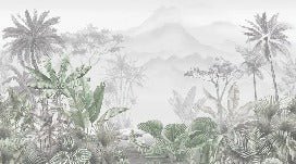 Papier peint tendance tropical vert, XXL, tendance