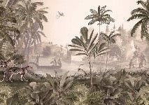 Jungle haven leopard wallpaper