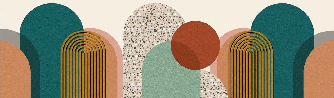 Art pop deco graphic trend wallpaper