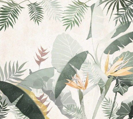 Yellow green restaurant wallpaper