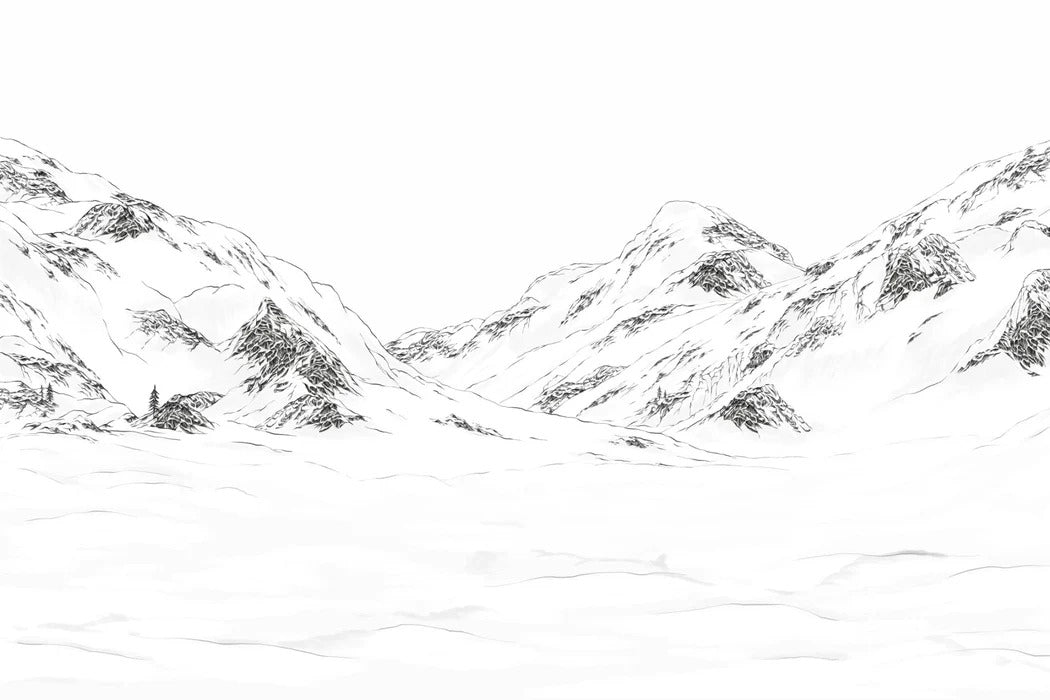 Black and white Isère valley wallpaper