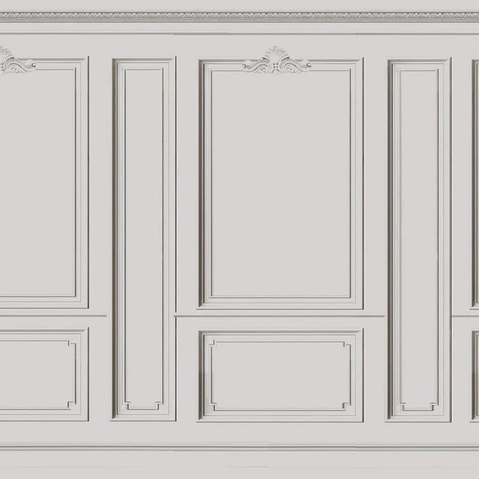 French Haussmannian wallpaper Warm grey