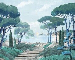 Papier peint balade dans les calanques, XXL, tendance