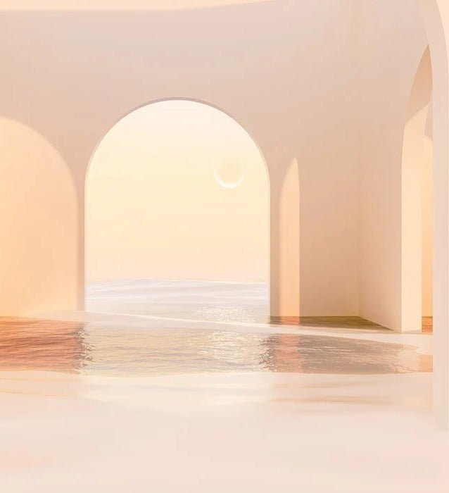 Panoramic sunset arch design wallpaper