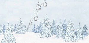 Blue gondola mountain wallpaper