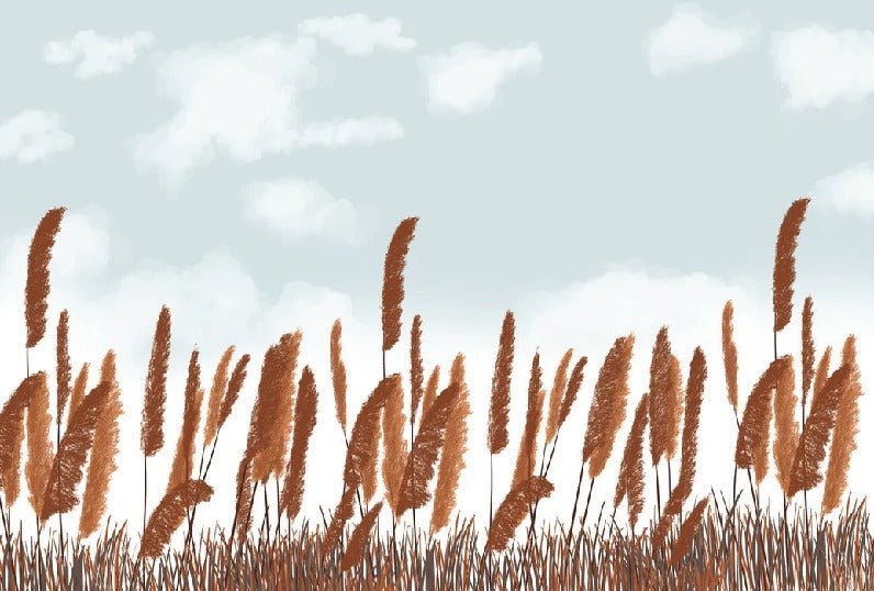 Autumn pampas wallpaper