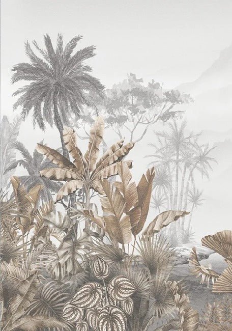 Tropical sepia wallpaper